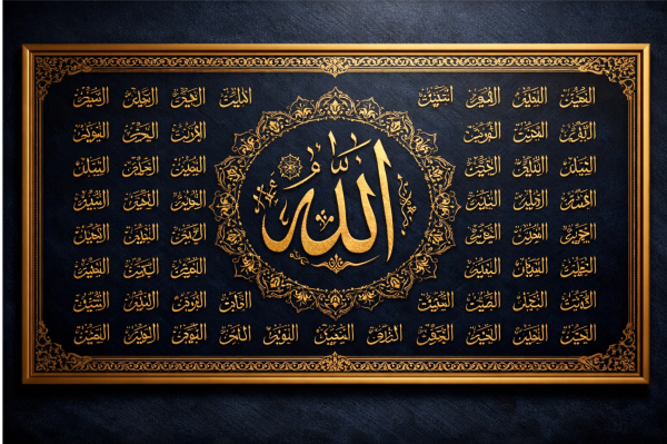 لوحة اسماء الله الحسنى